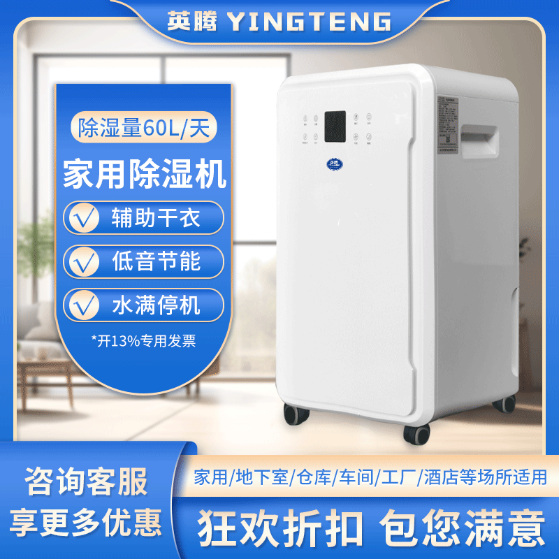 英腾YT-960E除湿机 除湿量60升／天 220V